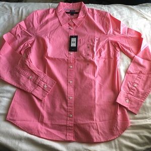 Tommy Hilfiger pink button down shirt